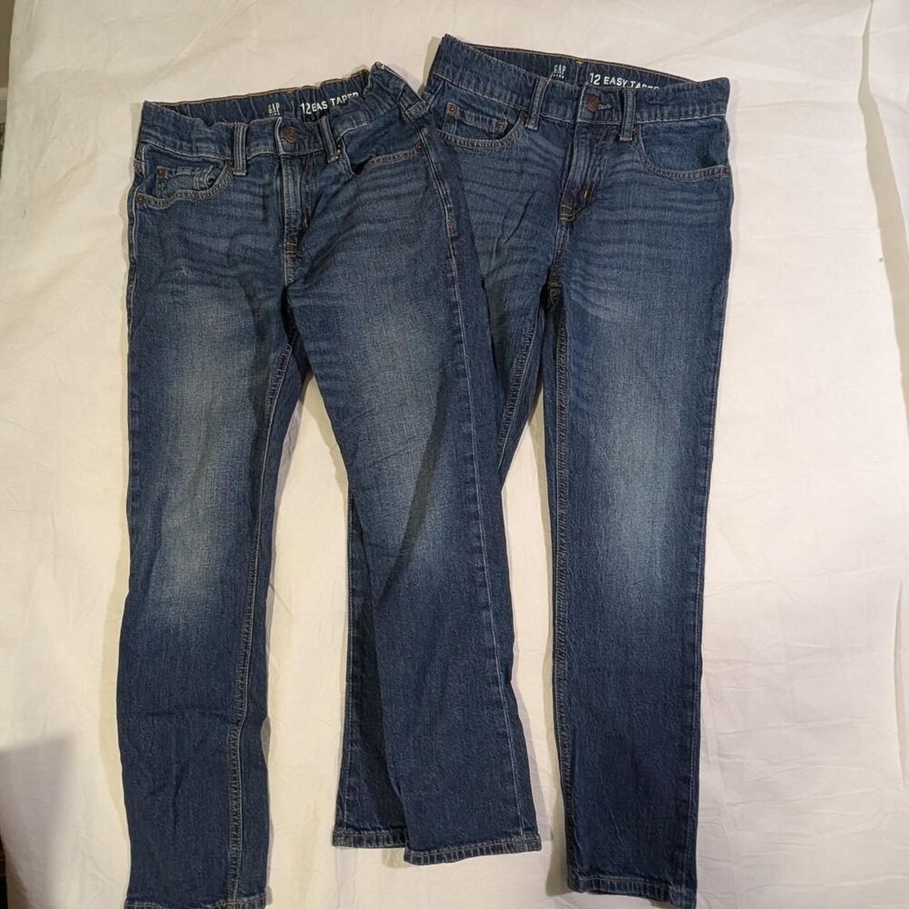 Bundle of 2 Gap Kids size 12 easy taper Blue Jeans